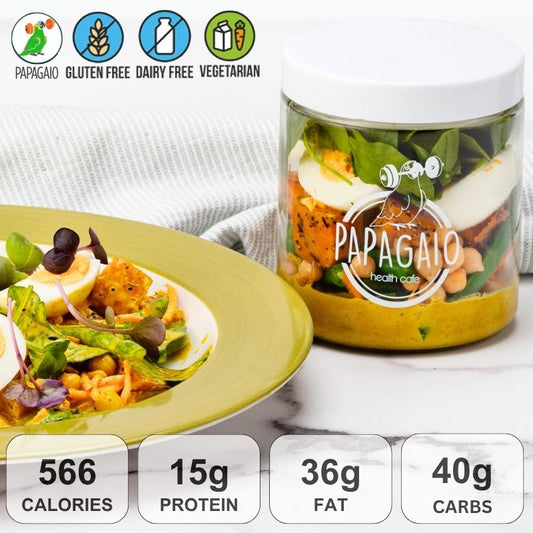 Protein Packed Vegetarian Salad Jar